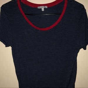 Navy blue short sleeve top